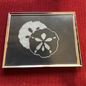 Handmade Counted cross stitch sand dollars
